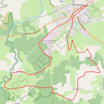 Itinéraire Pays de Craponne - Craponne, distance, dénivelé, altitude, carte, profil, trace GPS