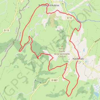 Itinéraire Grande Traversée de l'Aubrac - Nasbinals, distance, dénivelé, altitude, carte, profil, trace GPS