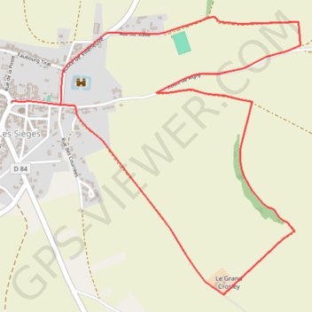 Itinéraire Hier et aujourd'hui... Promenade aux Sièges, distance, dénivelé, altitude, carte, profil, trace GPS