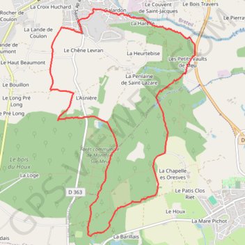 Itinéraire Forêt de Montfort-sur-Meu, distance, dénivelé, altitude, carte, profil, trace GPS