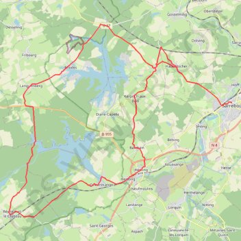 Itinéraire Aux portes de Sarrebourg, le Pays des Grands Étangs - Sarrebourg, distance, dénivelé, altitude, carte, profil, trace GPS