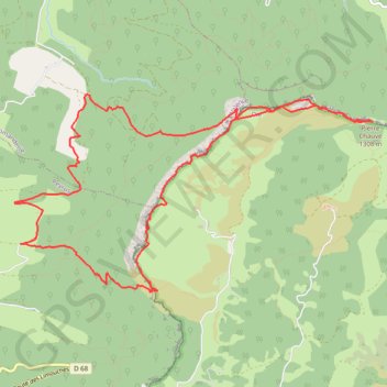Itinéraire Pierre Chauve, les Roches de Treillaras depuis les Condamines, distance, dénivelé, altitude, carte, profil, trace GPS