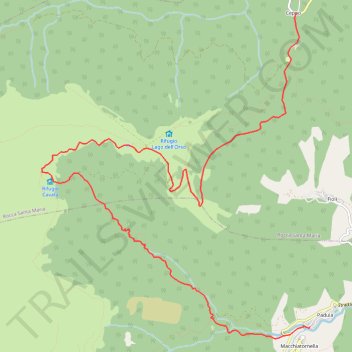 Itinéraire 188 VS San Martino di Acquasanta - Padula, distance, dénivelé, altitude, carte, profil, trace GPS