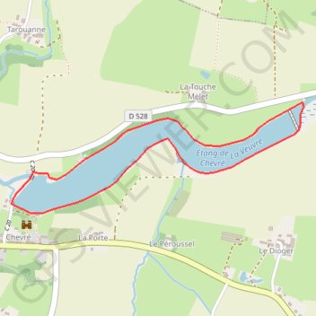 Itinéraire La Bouexiere etang de Chevre, distance, dénivelé, altitude, carte, profil, trace GPS