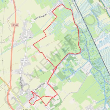 Itinéraire Des Cressonnières au Marais - Tilques, distance, dénivelé, altitude, carte, profil, trace GPS