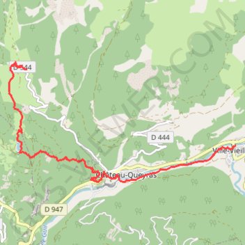 Itinéraire Queyras - Soulier à vieille ville, distance, dénivelé, altitude, carte, profil, trace GPS