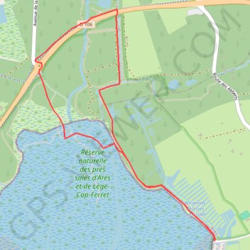Itinéraire 33-545, distance, dénivelé, altitude, carte, profil, trace GPS