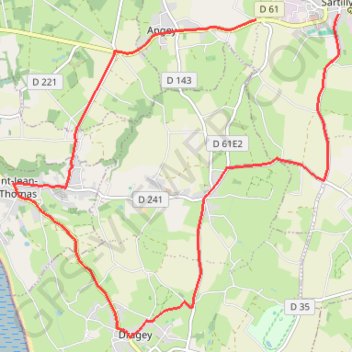 Itinéraire CLM Sartilly V3-15652930, distance, dénivelé, altitude, carte, profil, trace GPS