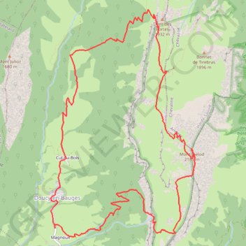Itinéraire Traversée du Mont Trelod, distance, dénivelé, altitude, carte, profil, trace GPS