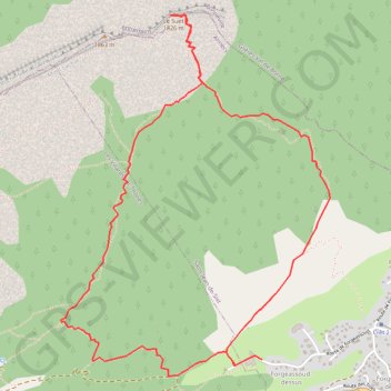 Itinéraire Le Suet depuis Forgeassoud, distance, dénivelé, altitude, carte, profil, trace GPS