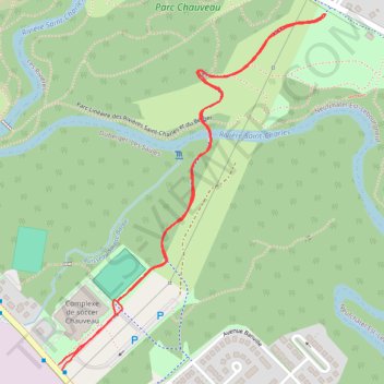 Itinéraire Vélo au Parc Chauveau, distance, dénivelé, altitude, carte, profil, trace GPS