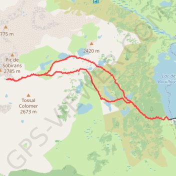 Itinéraire Ascension du Carlit et tour des lacs, distance, dénivelé, altitude, carte, profil, trace GPS