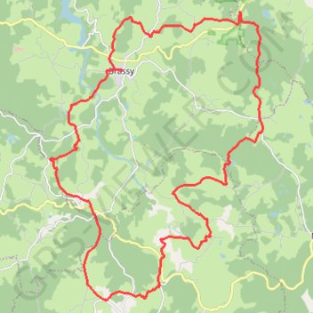 Itinéraire Parc du Morvan - Brassy, distance, dénivelé, altitude, carte, profil, trace GPS
