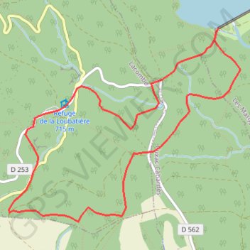 Itinéraire Lacombe-Laprade, distance, dénivelé, altitude, carte, profil, trace GPS