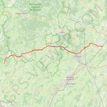 Itinéraire Bourges (18) - Breurey-lès-Faverney (70) - Étape 3 - De La Nocle-Maulaix à Dennevy, distance, dénivelé, altitude, carte, profil, trace GPS