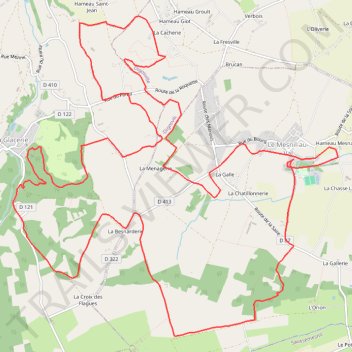 Itinéraire Parcours trail 21km, distance, dénivelé, altitude, carte, profil, trace GPS