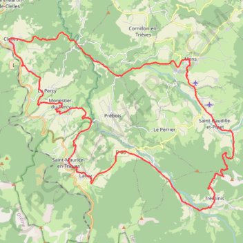 Itinéraire Petit tour du Trièves, distance, dénivelé, altitude, carte, profil, trace GPS