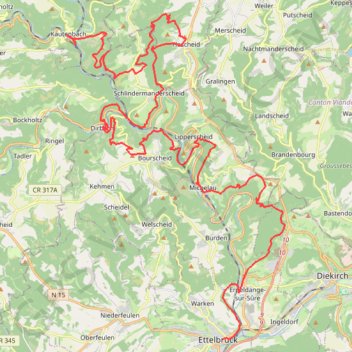 Itinéraire Escapardenne Lee Trail, distance, dénivelé, altitude, carte, profil, trace GPS