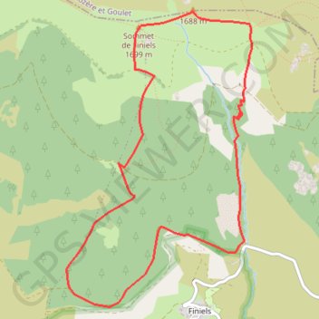 Itinéraire Balade au sommet du Finiels, distance, dénivelé, altitude, carte, profil, trace GPS