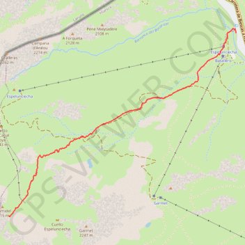Itinéraire Formigal (Portalet), distance, dénivelé, altitude, carte, profil, trace GPS