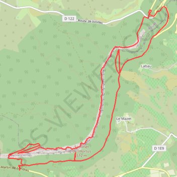 Itinéraire Hortus, distance, dénivelé, altitude, carte, profil, trace GPS
