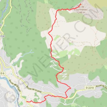 Itinéraire Montée de Courmettes, distance, dénivelé, altitude, carte, profil, trace GPS