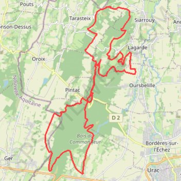 Itinéraire Bois du Commandeur - Ibos, distance, dénivelé, altitude, carte, profil, trace GPS