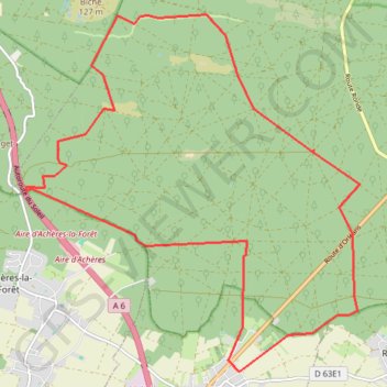 Itinéraire Fontainebleau princesse Anne, bornage, lapin, aqueduc, distance, dénivelé, altitude, carte, profil, trace GPS