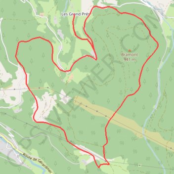 Itinéraire Tour du Bramont - Plainfaing, distance, dénivelé, altitude, carte, profil, trace GPS