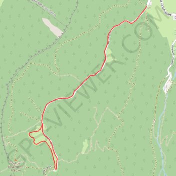 Itinéraire Piste Bleue Ruchere, distance, dénivelé, altitude, carte, profil, trace GPS