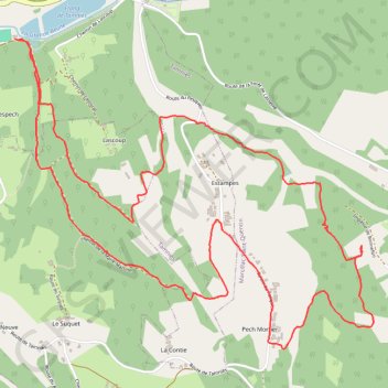 Itinéraire Boucle depuis Tamniès, distance, dénivelé, altitude, carte, profil, trace GPS
