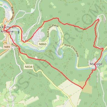 Itinéraire La Roche-en-Ardenne: Promenade de Borzée, distance, dénivelé, altitude, carte, profil, trace GPS