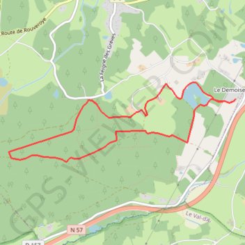 Itinéraire Étang de la Demoiselle - Broche Avaux, distance, dénivelé, altitude, carte, profil, trace GPS