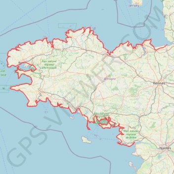 Itinéraire GR34 Sentier des douaniers (2020), distance, dénivelé, altitude, carte, profil, trace GPS