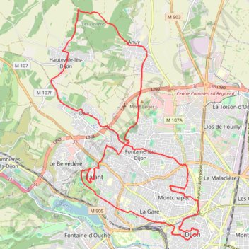 Itinéraire Boucle 3, distance, dénivelé, altitude, carte, profil, trace GPS