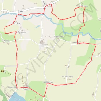 Itinéraire Chemin de Loziers - Plumaugat, distance, dénivelé, altitude, carte, profil, trace GPS