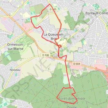 Itinéraire Balade dans le Haut Val-de-Marne - Chennevières-sur-Marne, distance, dénivelé, altitude, carte, profil, trace GPS