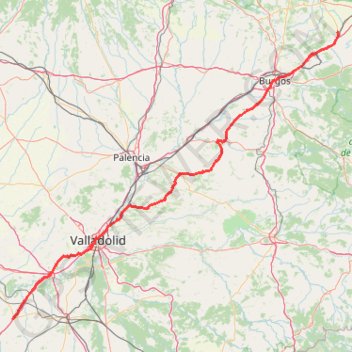 Itinéraire Etape 6 Briviesca - Alaejos, distance, dénivelé, altitude, carte, profil, trace GPS