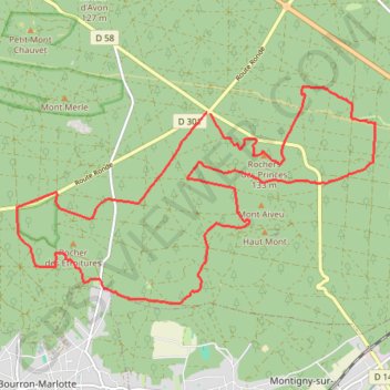 Itinéraire Malmontagne, distance, dénivelé, altitude, carte, profil, trace GPS