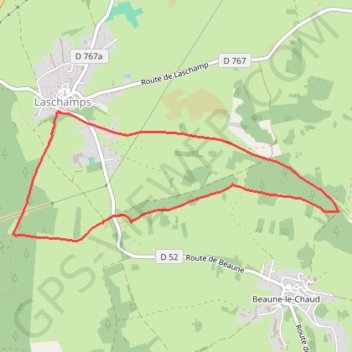 Itinéraire Laschamp en raquettes, distance, dénivelé, altitude, carte, profil, trace GPS