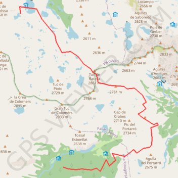 Itinéraire Refuge de l'Estany Llong - Refuge de Colomers, distance, dénivelé, altitude, carte, profil, trace GPS