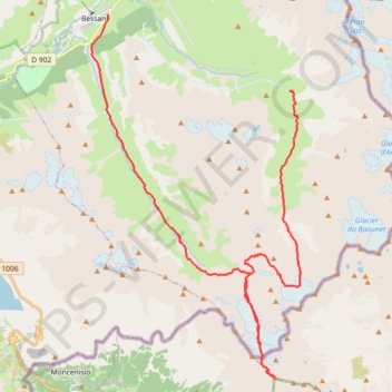 Itinéraire Rochemelon, distance, dénivelé, altitude, carte, profil, trace GPS