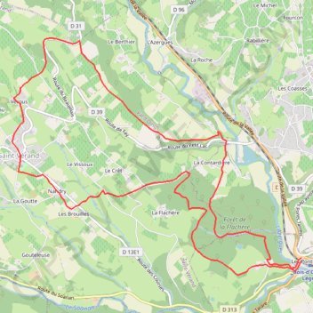 Itinéraire De Légny à Saint Vérand, distance, dénivelé, altitude, carte, profil, trace GPS