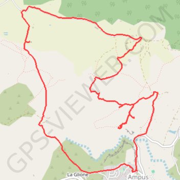 Itinéraire ampus dolmen, distance, dénivelé, altitude, carte, profil, trace GPS