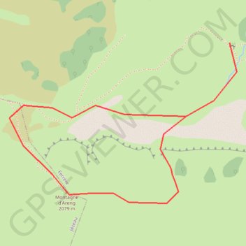 Itinéraire Montagne d'Areng, distance, dénivelé, altitude, carte, profil, trace GPS