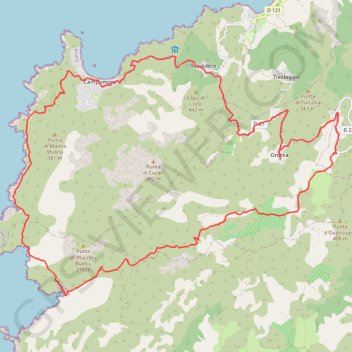 Itinéraire Conca - Campomoro, distance, dénivelé, altitude, carte, profil, trace GPS