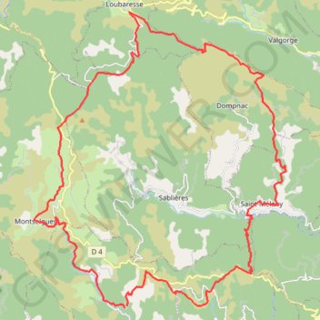 Itinéraire Grande boucle depuis Thines, distance, dénivelé, altitude, carte, profil, trace GPS