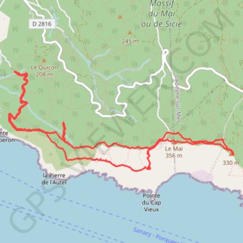 Itinéraire Notre Dame du Mai (par la pointe de l'éperon), distance, dénivelé, altitude, carte, profil, trace GPS