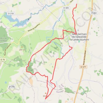 Itinéraire St Germain de Tallevande, distance, dénivelé, altitude, carte, profil, trace GPS