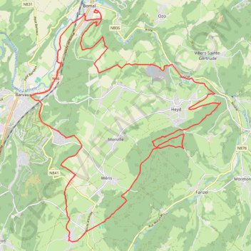 Itinéraire Oppagne, distance, dénivelé, altitude, carte, profil, trace GPS